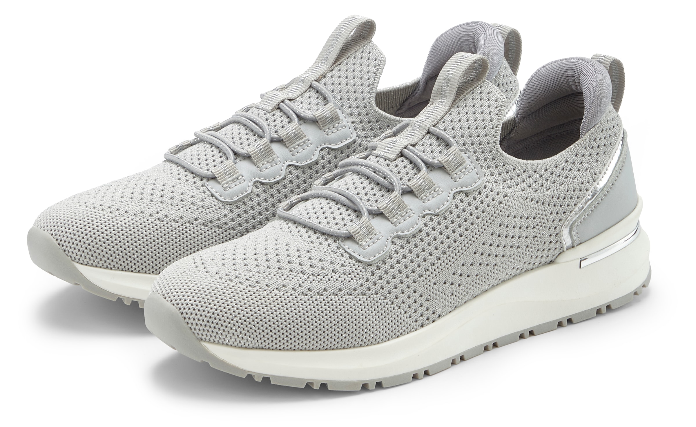 Vivance Sneaker »Freizeitschuh, Halbschuh,« aus Textil zum Reinschlüpfen mit elastischen Schnürbändern VEGAN