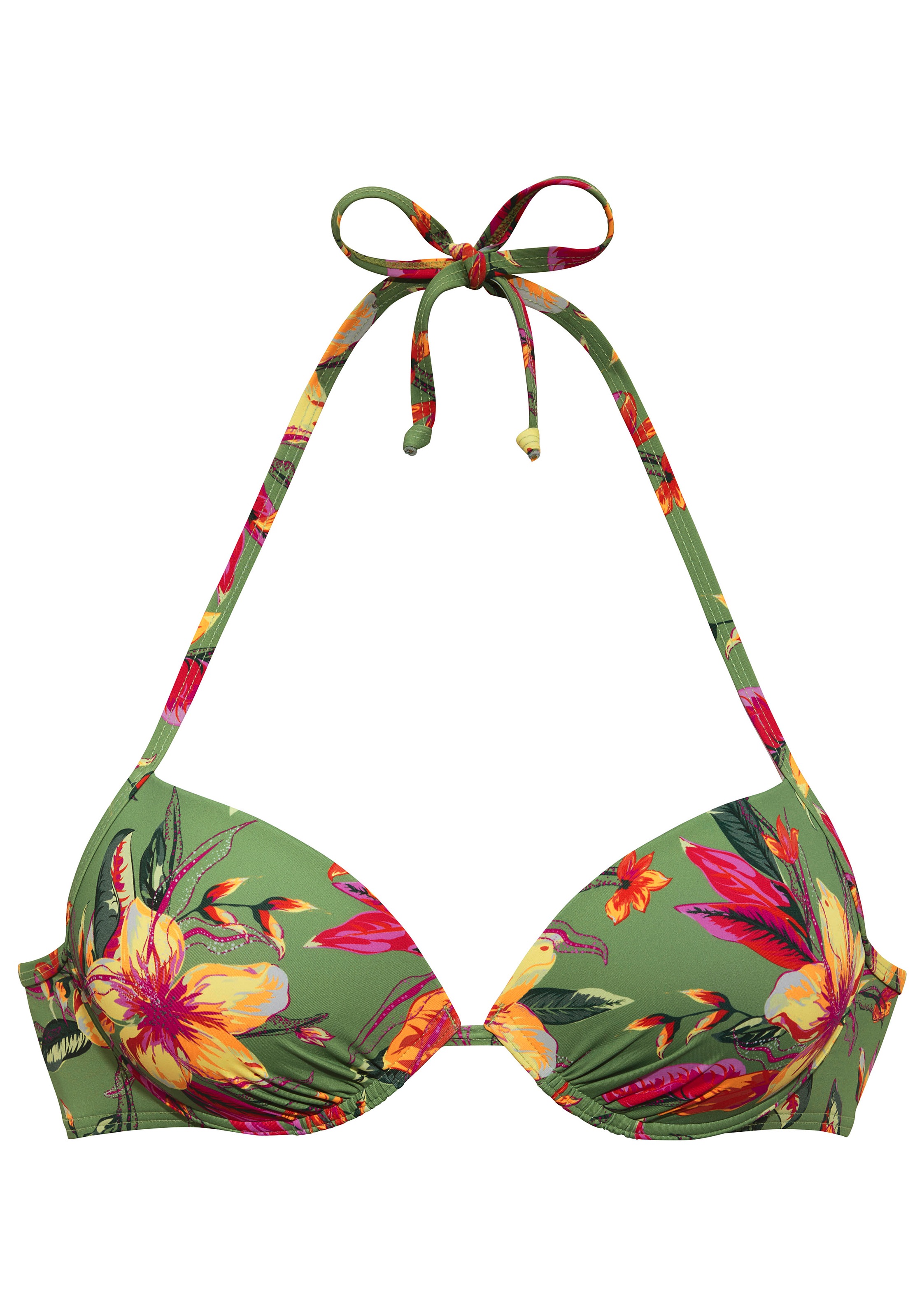 LASCANA Push-Up-Bikini-Top "Malia" mit tropischem Print