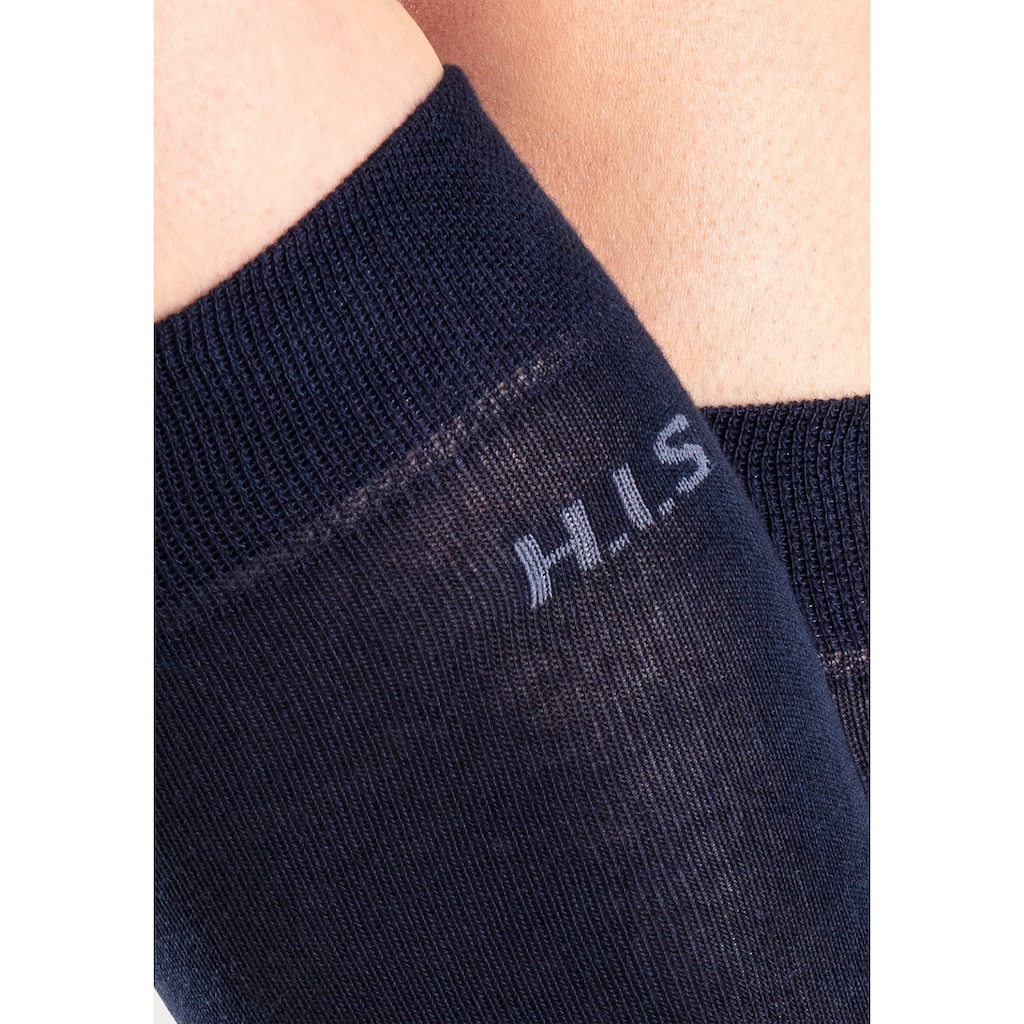 H.I.S Kniestrümpfe, (Packung, 3 Paar), ohne einschneidendes Bündchen