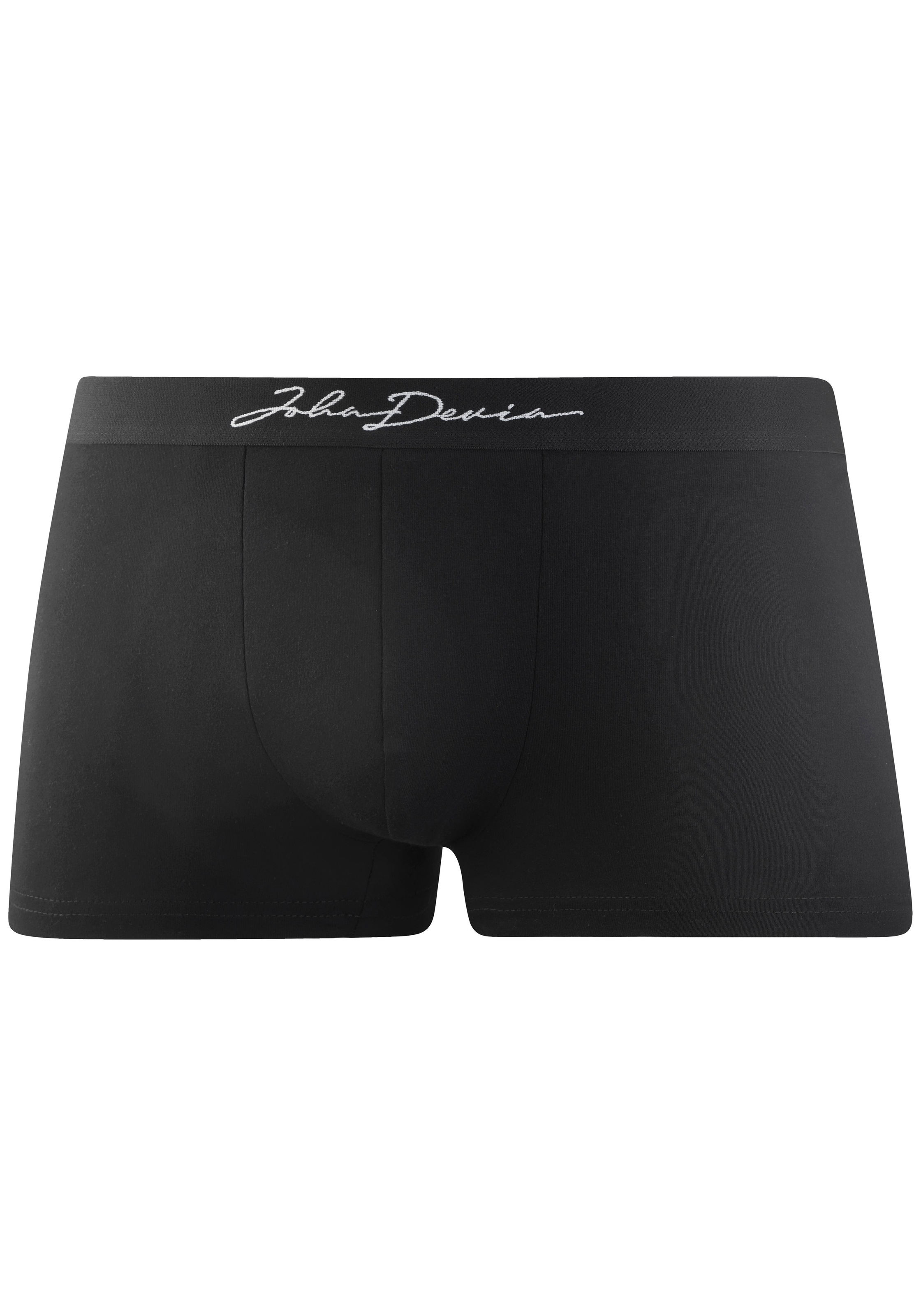 John Devin Boxer »Boxershorts für Herren« Paquet, 5 cuis avec joli lettrage à la taille, matière jersey, uni