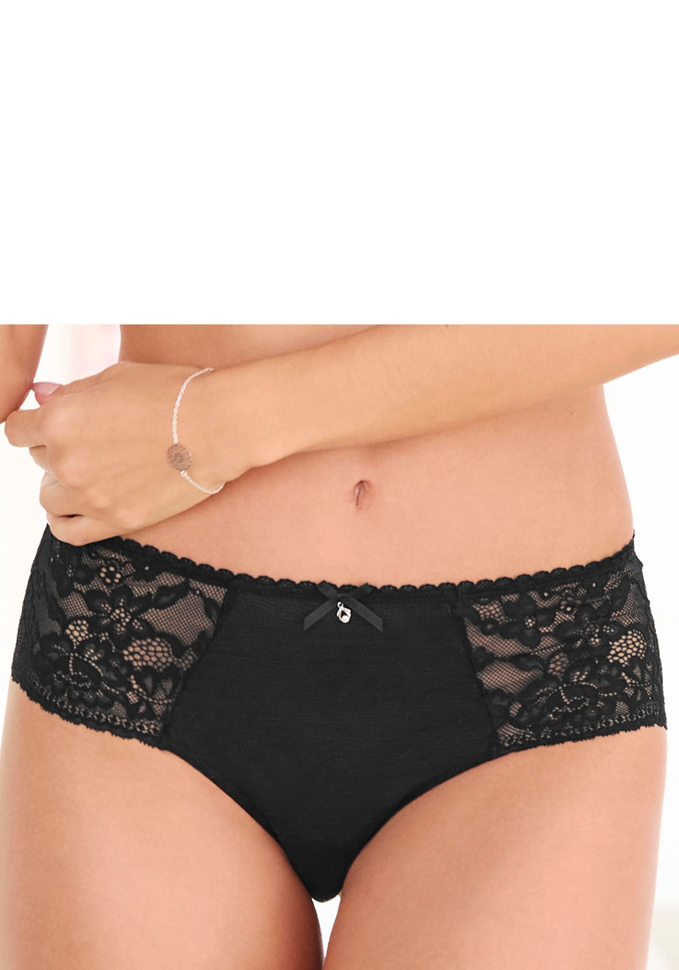 s.Oliver Panty »Livie« mit zarter Jacquardspitze und feinem Soft-Mesh