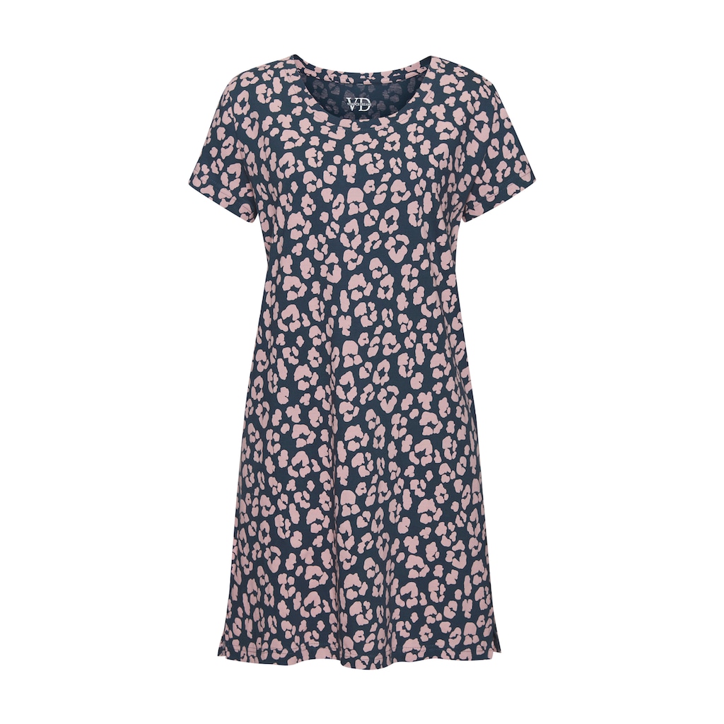 Vivance Dreams Sleepshirt, (2er-Pack), mit Leo-Muster