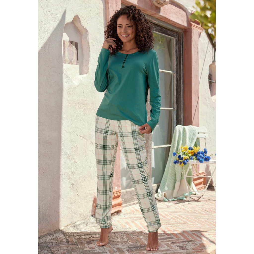 Vivance Dreams Pyjamahose, mit Samtband am elastischen Tunnelzugbund