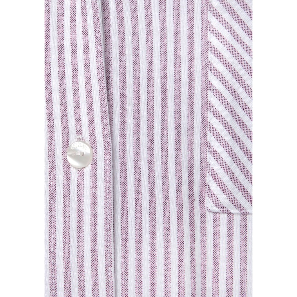 s.Oliver Pyjamaoberteil, mit aufgesetzter Brusttasche