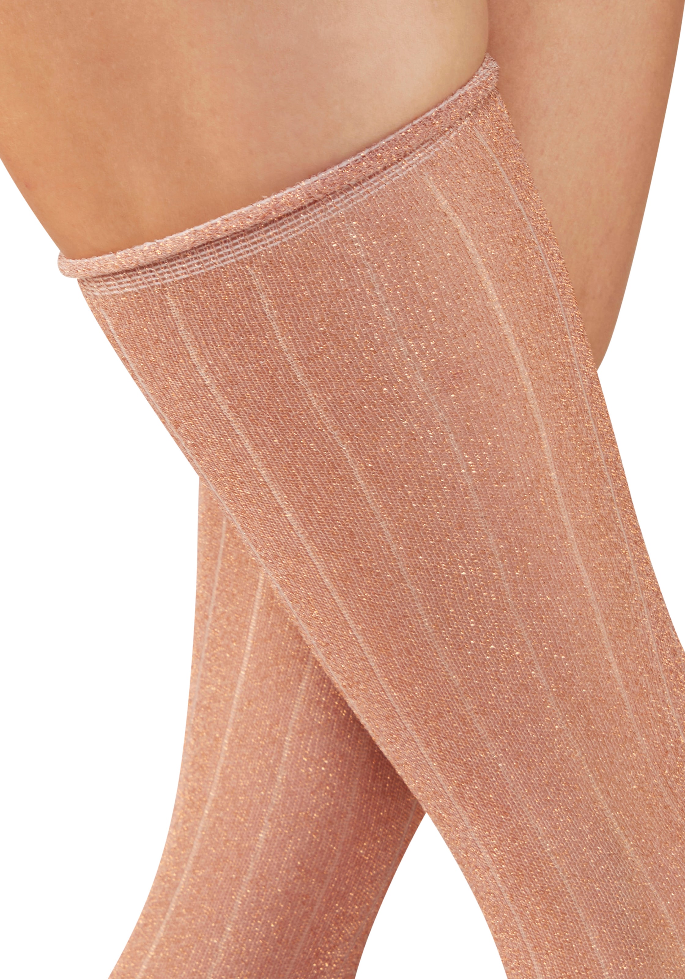 Copenhagen Studios Chaussettes longues Paquet, 2 Couple tlg. transparent und mit Glitzer