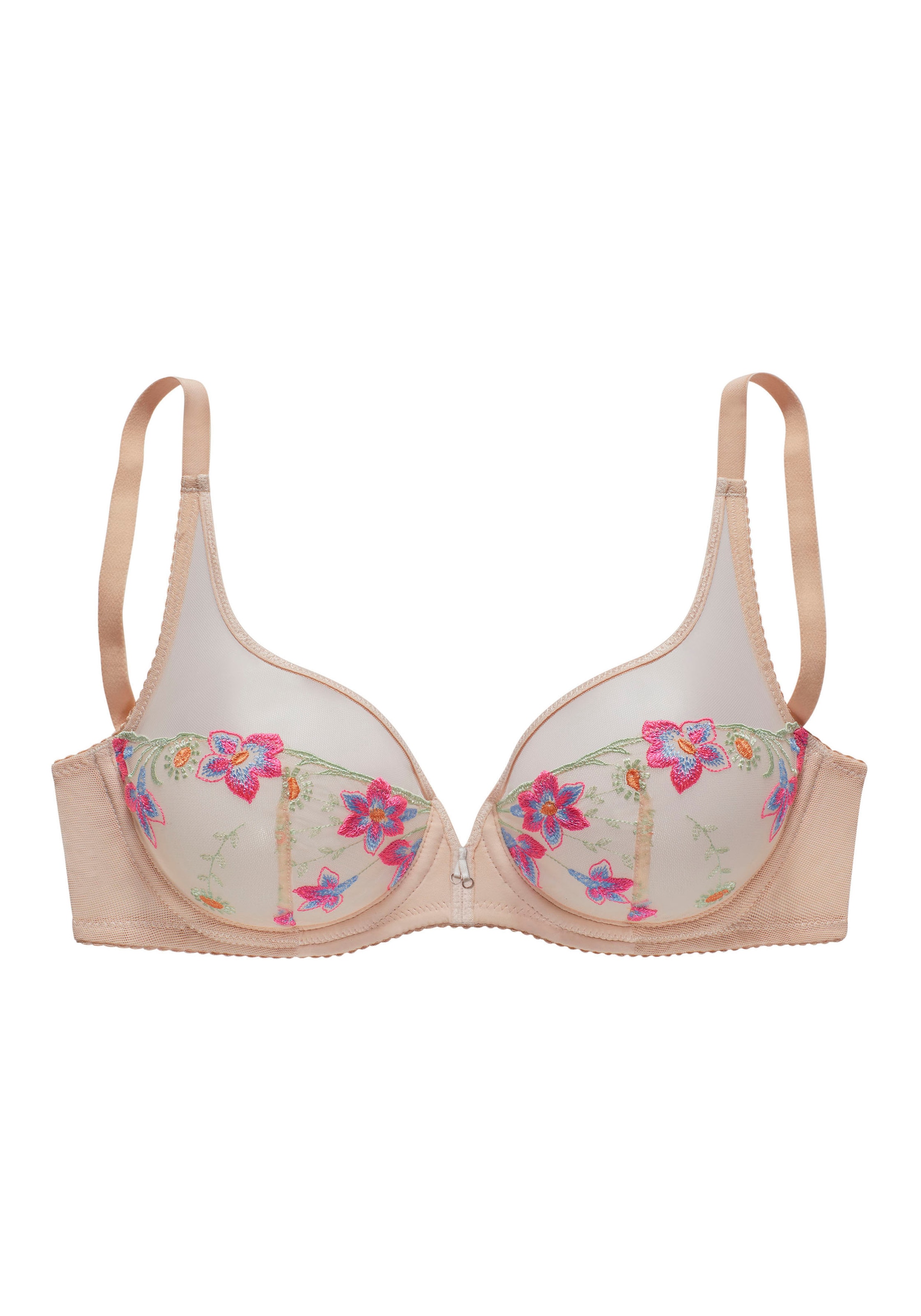 Vivance Bügel-BH, mit neonfarbener Stickerei am Cup, Dessous