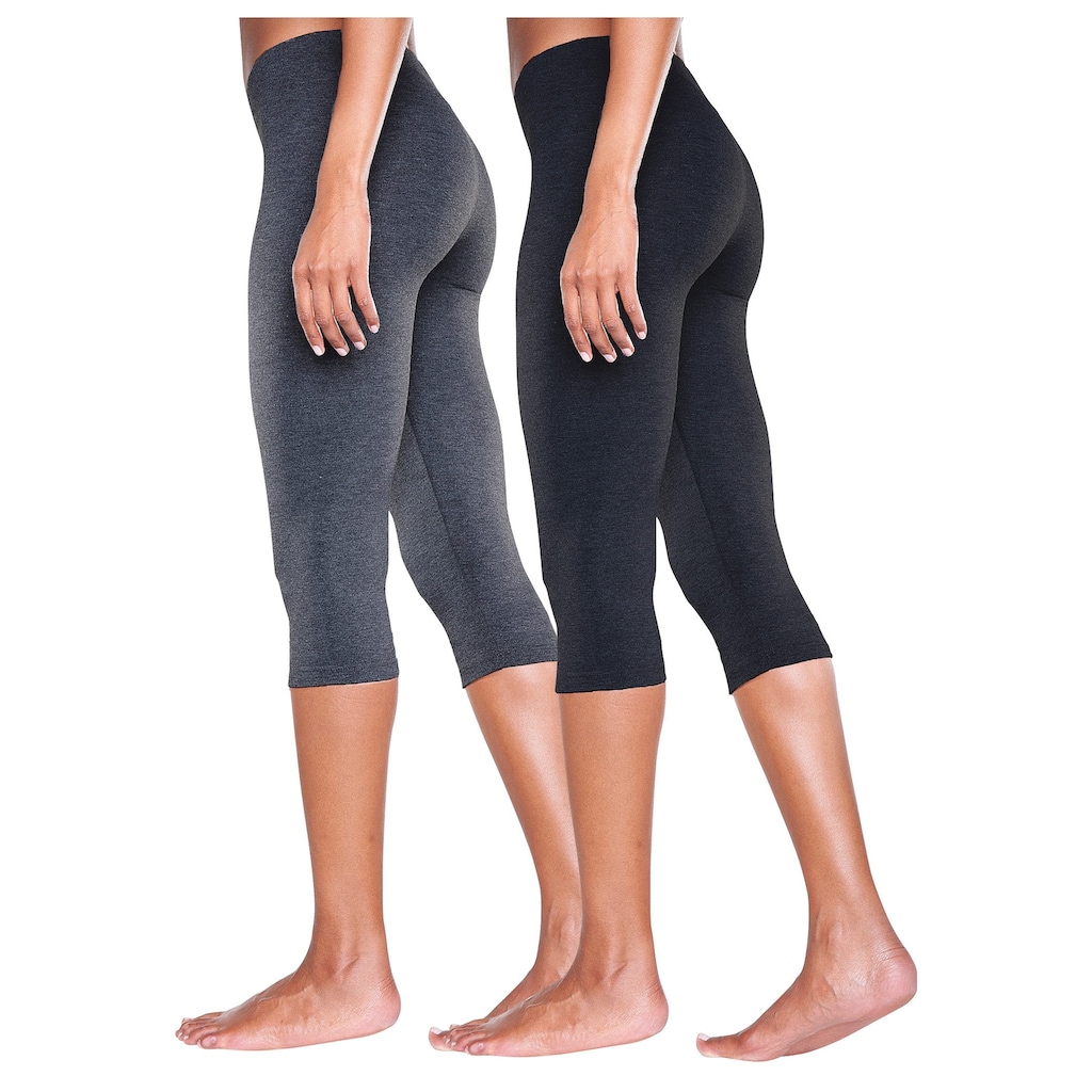 Vivance active Caprileggings, (2er-Pack), mit Gummibund, Loungewear