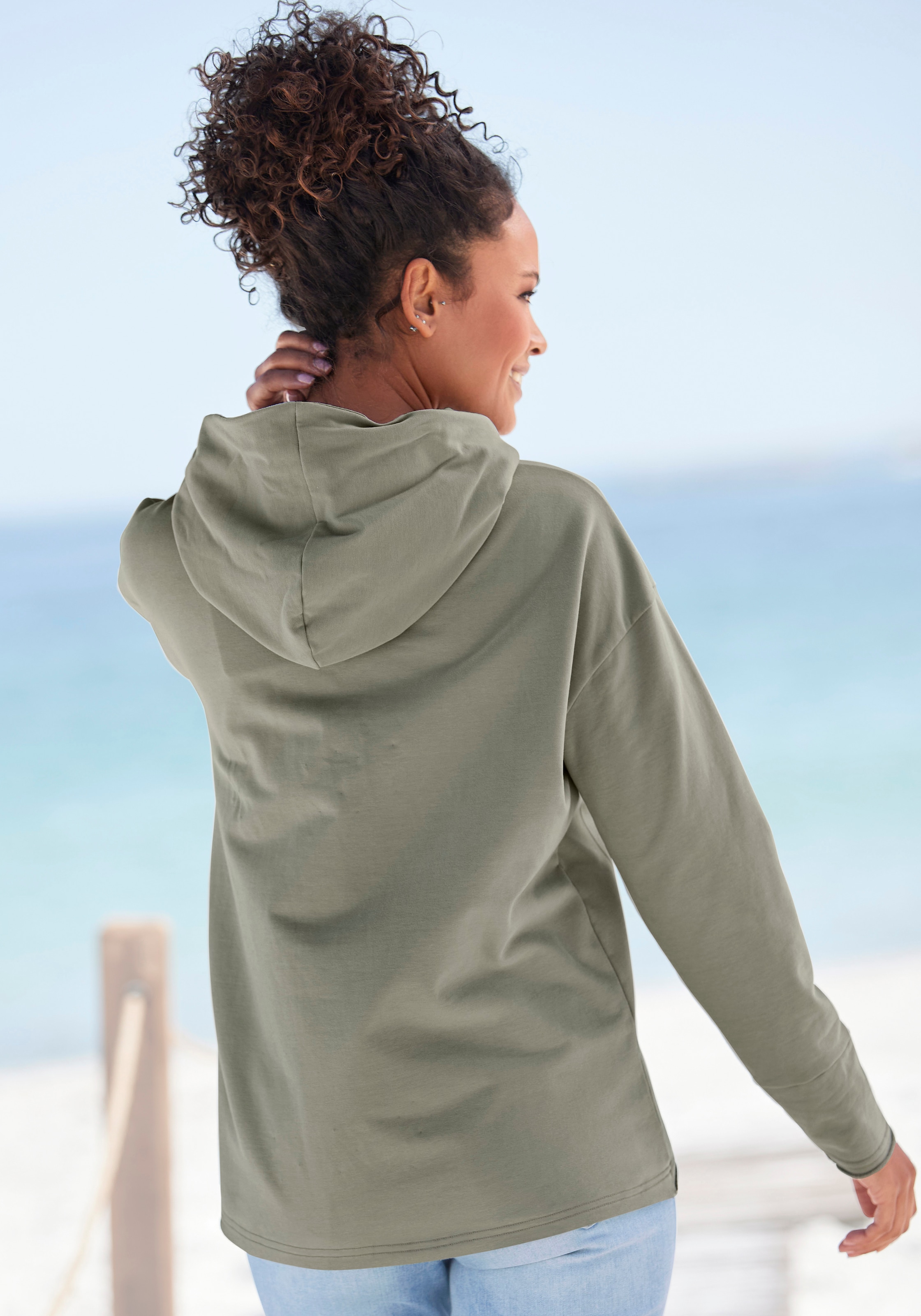 Elbsand Sweat à capuche »Dea«, hoodie avec impression logo devant
