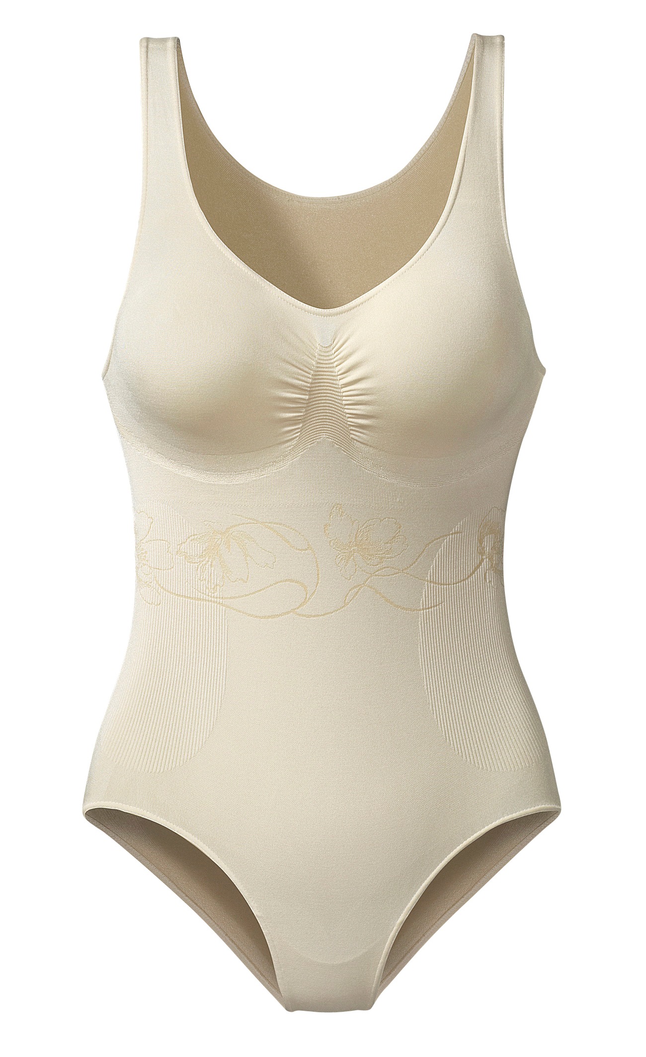 LASCANA Shaping-Body SEAMLESS mit zart eingestrickter Blumenranke, Shape wear Body, Basic