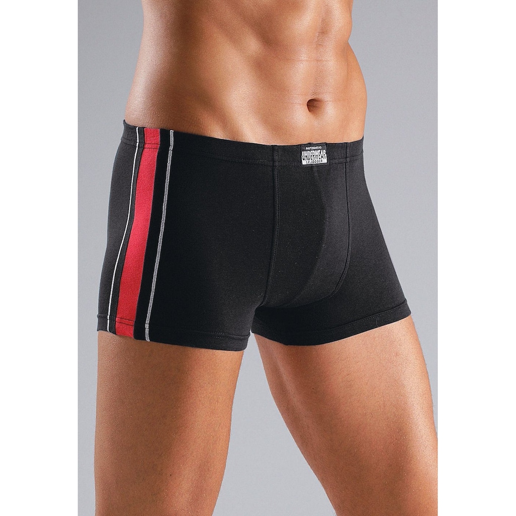 AUTHENTIC UNDERWEAR Boxer »Boxershorts für Herren«, (Packung, 4 St.), mit kontrastfarbigen Streifen seitlich