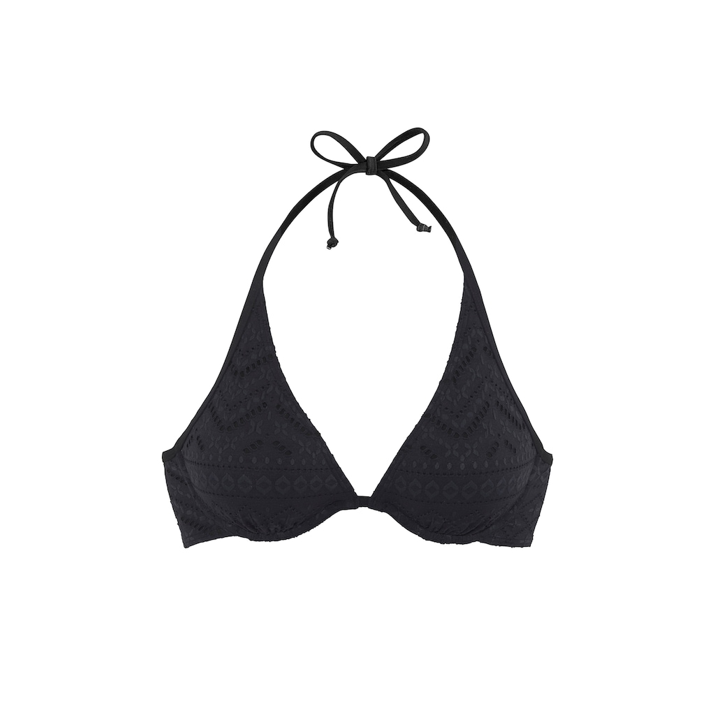LASCANA Bügel-Bikini-Top »Omara«, mit Lochstickerei