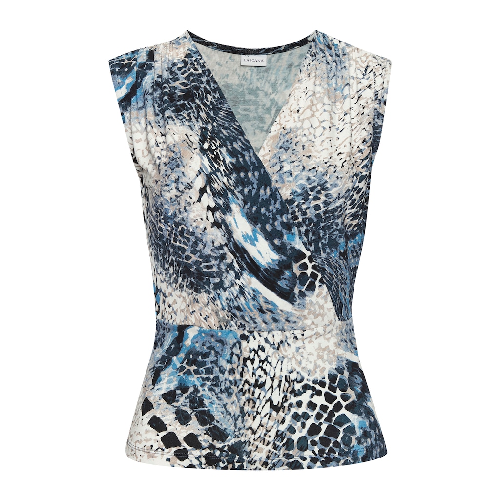 LASCANA Shirttop, mit dezenten Raffungen an der Schulter, elastisches Damentop