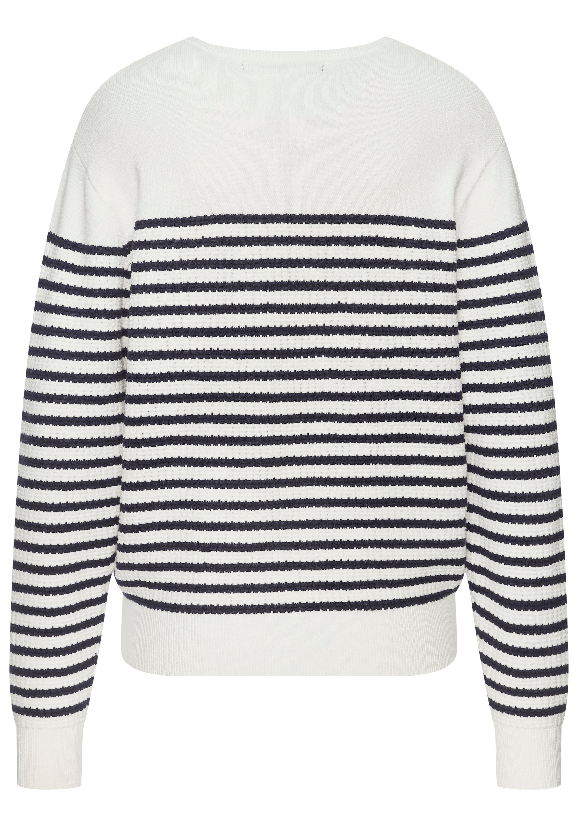 French Connection Pull , Look rayé marin en maille structurée douce, vêtements d'intérieur
