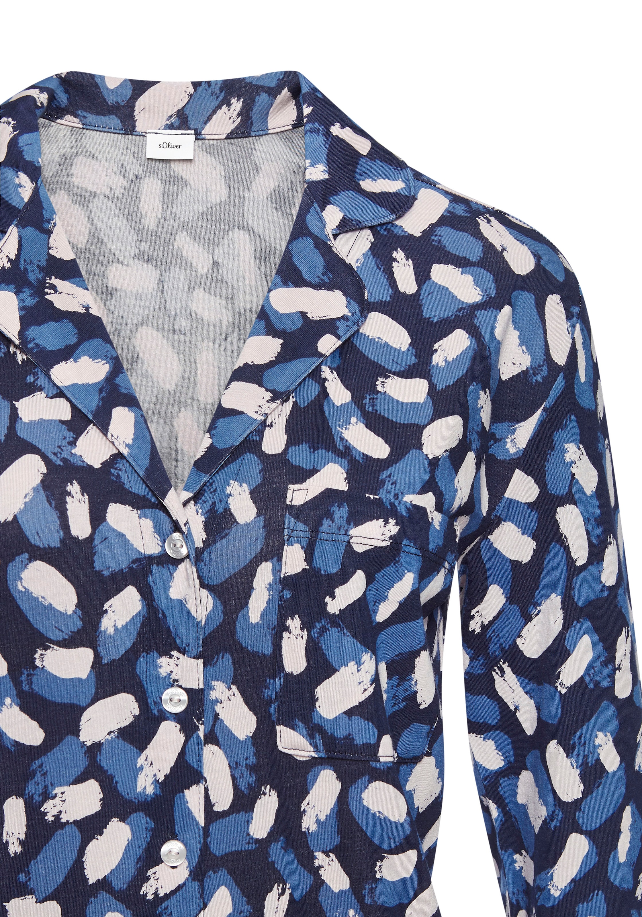 s.Oliver Haut de pyjama Mit schönem Alloverdruck