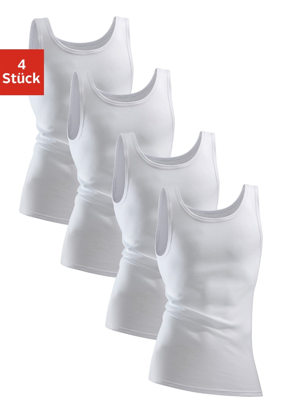 Clipper Unterhemd 4 Stk. aus Feinripp