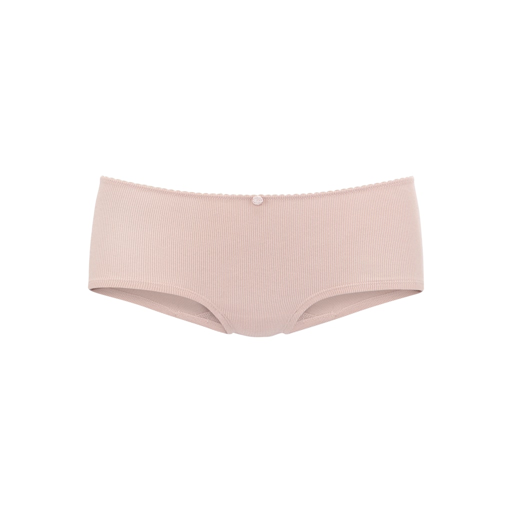 Vivance Panty, (3er-Pack), aus weicher und elastischer Rippware, mit zartem Röschen vorn
