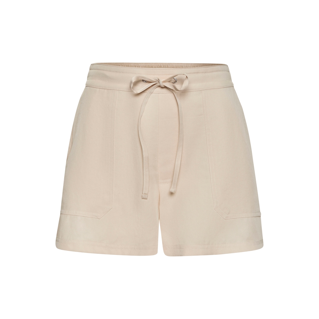 LASCANA Shorts, mit aufgesetzten Taschen und Gummizug, kurze Hose aus Lyocell