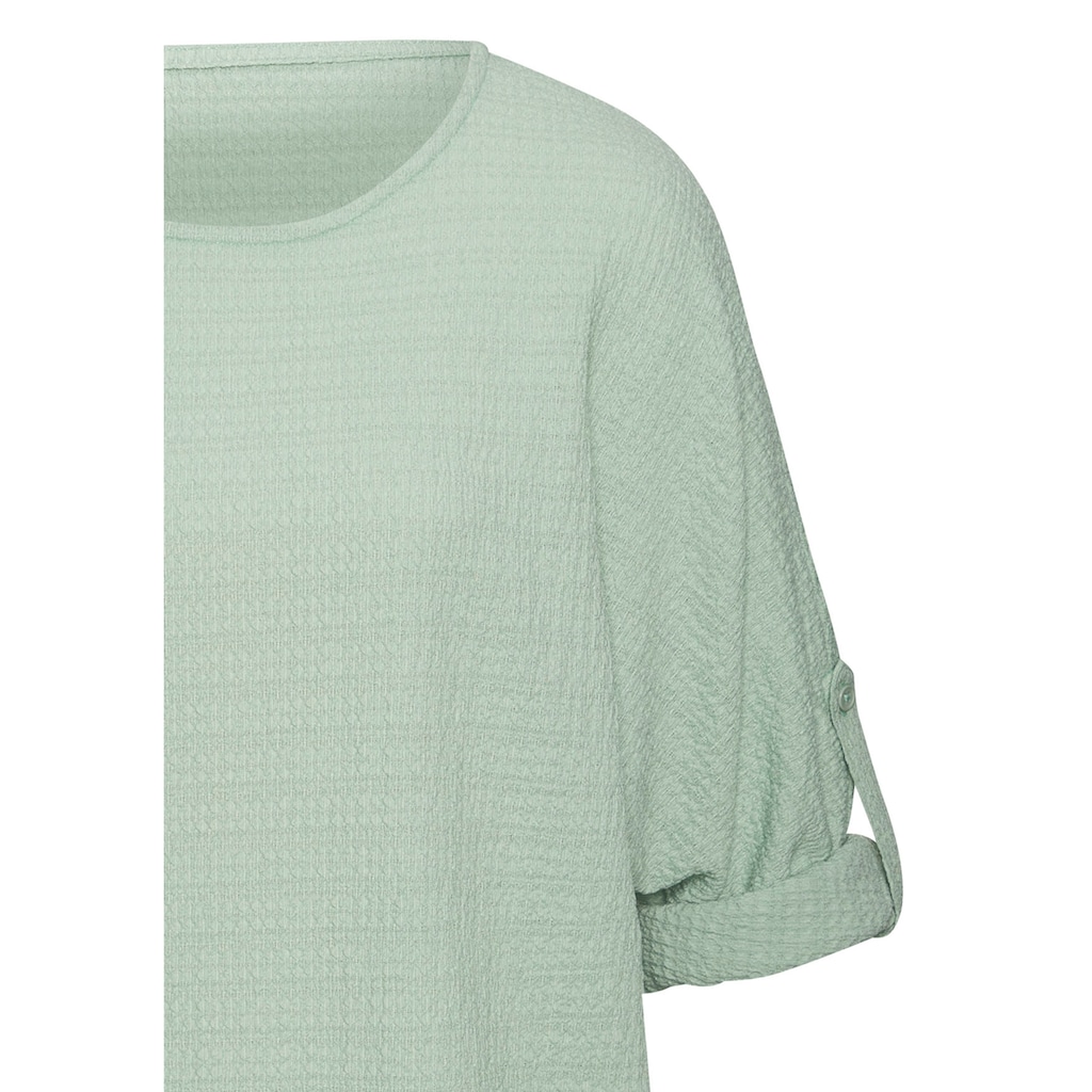 Vivance 2-in-1-Shirt »zum Krempeln«, aus bügelfreier Crêpe-Qualität
