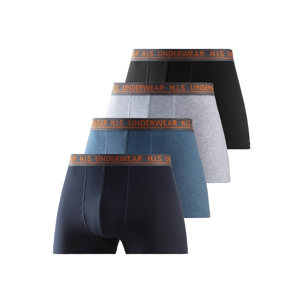 H.I.S Boxer »Boxershorts für Herren«, (Packung, 4 St.), mit bequemem Stretchbündchen