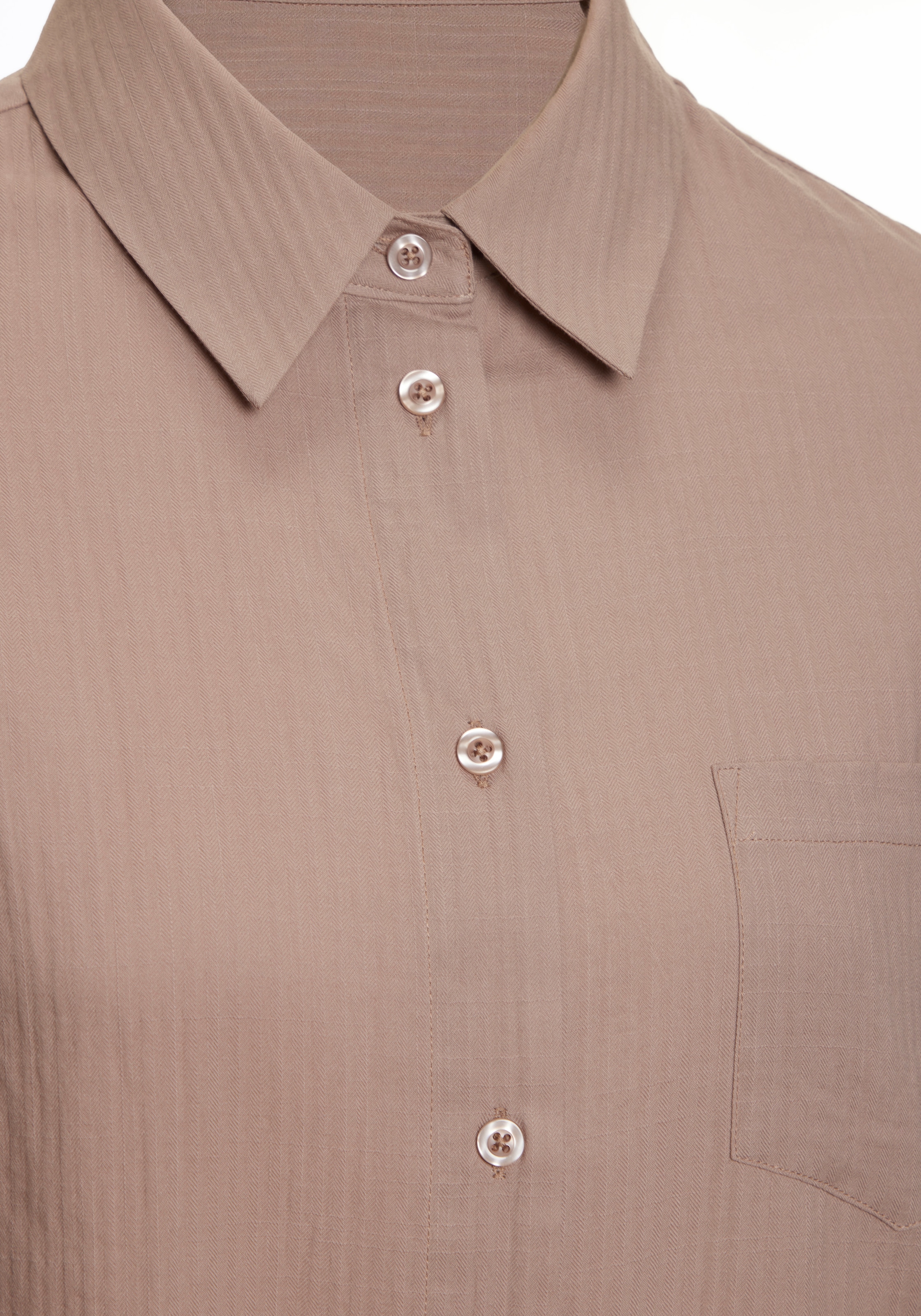 Vivance Blouse chemise en tissu structuré, chemisier femme avec col chemise et patte de boutonnage
