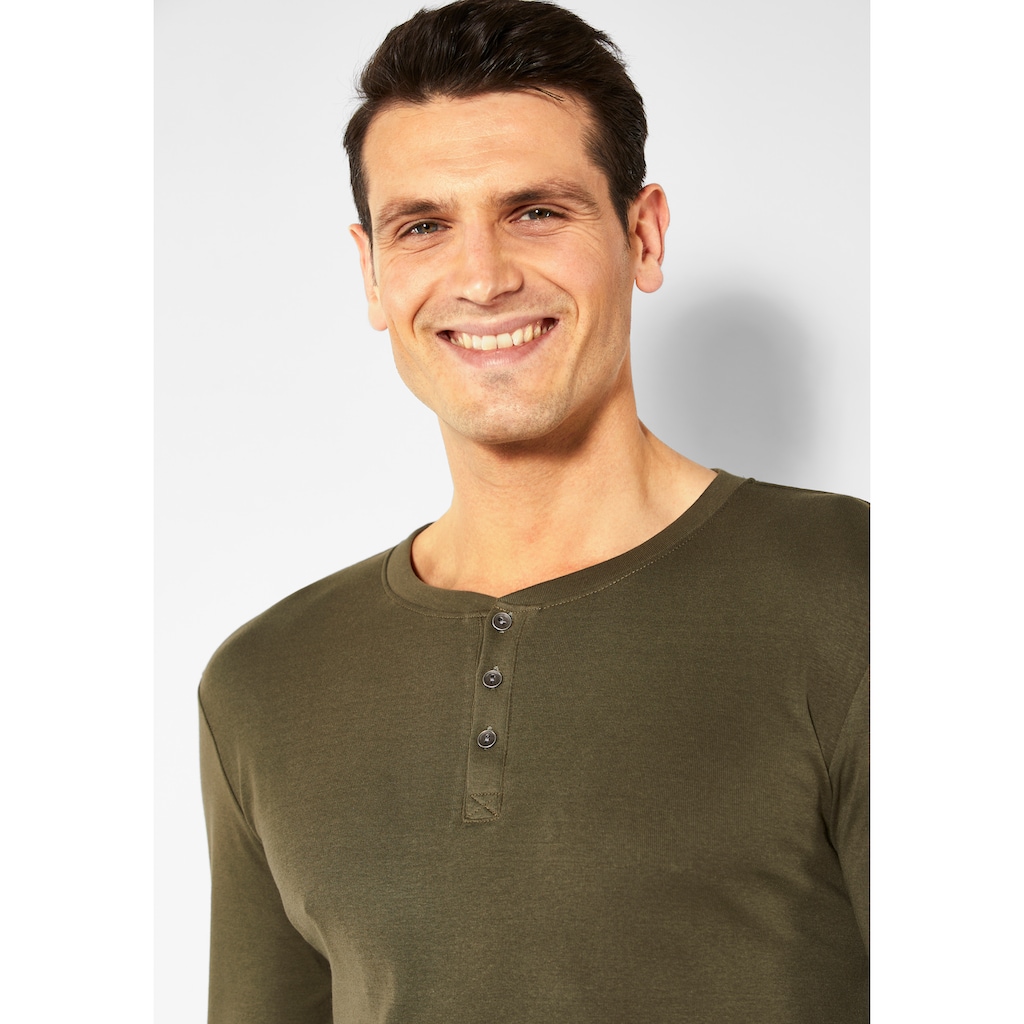 H.I.S Langarmshirt, mit aufwendiger Knopfleiste