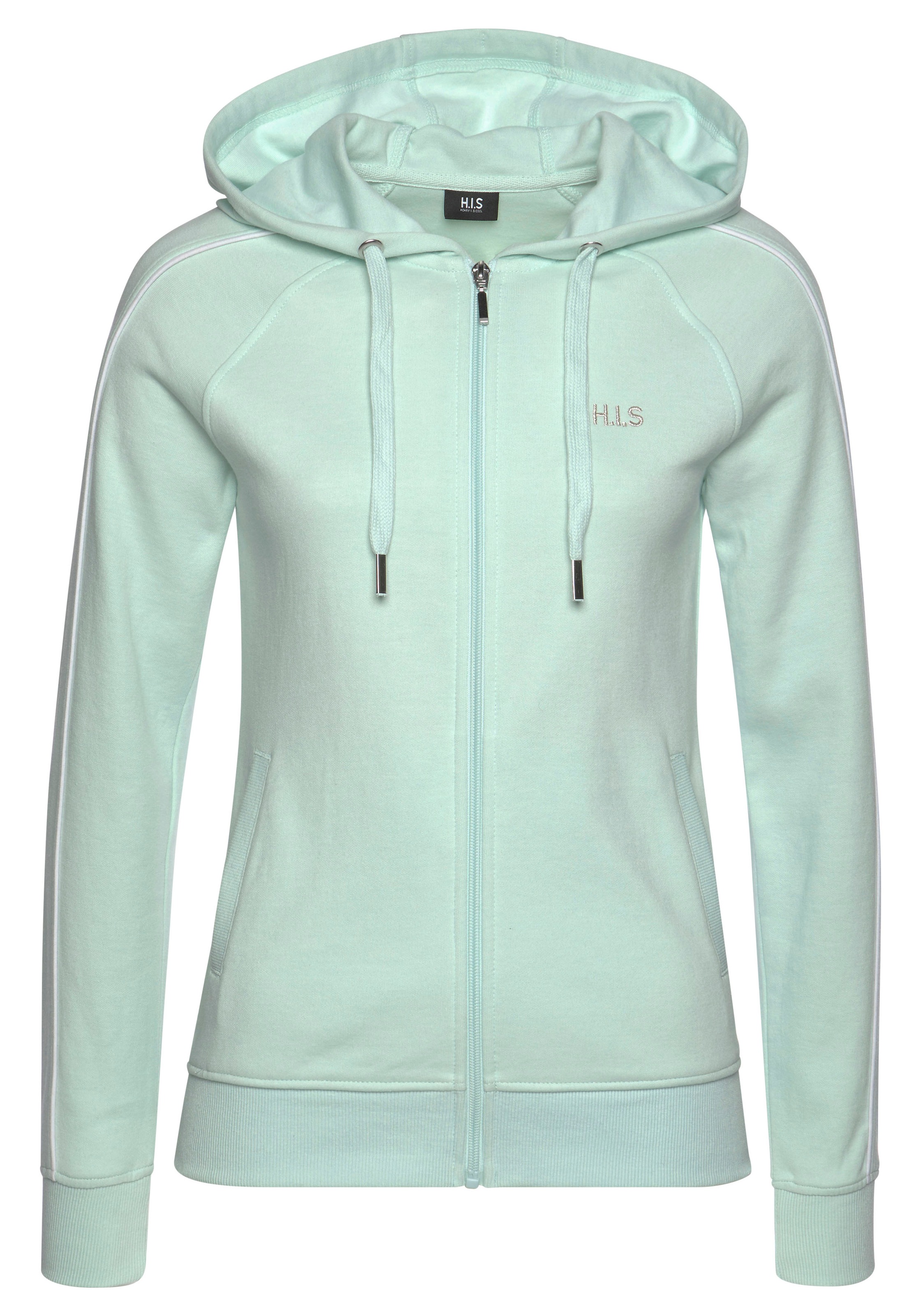 H.I.S Sweatjacke mit Piping an den Ärmeln, Loungeanzug