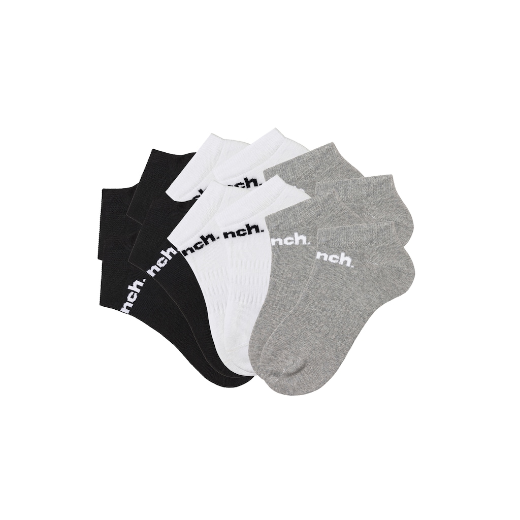 Bench. Sportsocken, (Packung, 12 Paar), Sneakersocken mit klassischem Logoschriftzug