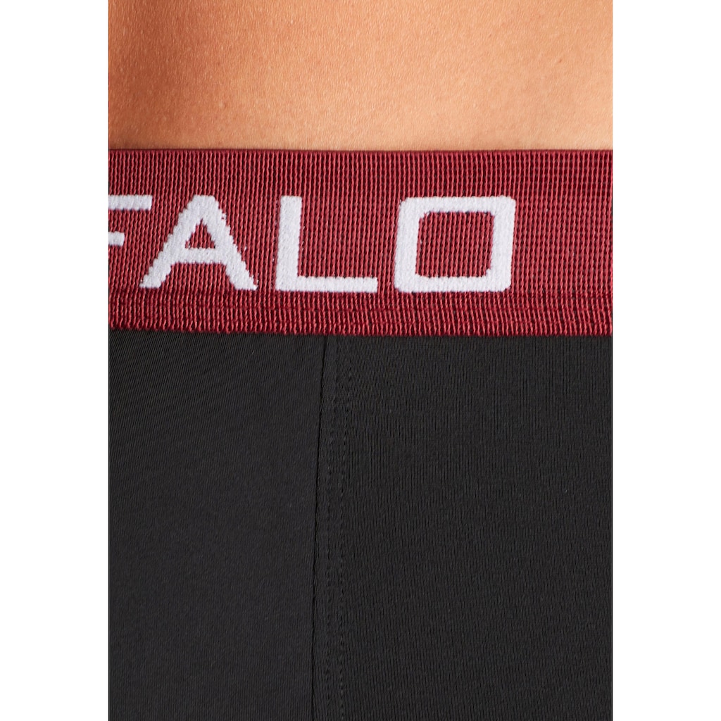 Buffalo Hipster, (Packung, 4 St.), knapp sitzende Boxershorts mit Kontrastbund aus Baumwollmischung