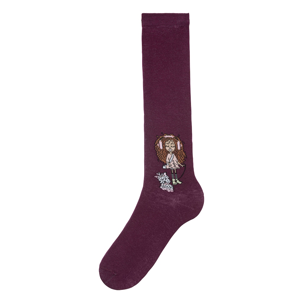 H.I.S Kniestrümpfe, (Packung, 5 Paar), mit eingestricktem Motiv