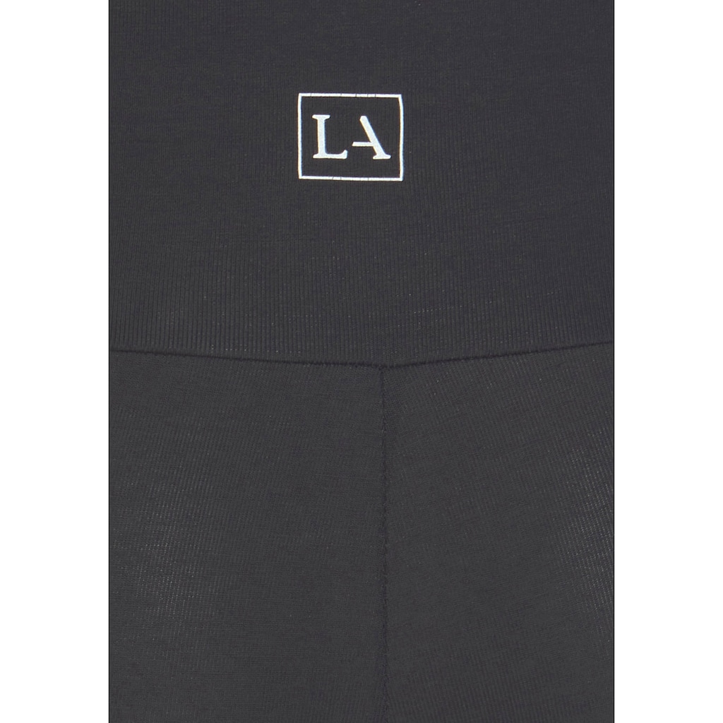 LASCANA Leggings, mit breitem Bündchen, Loungewear
