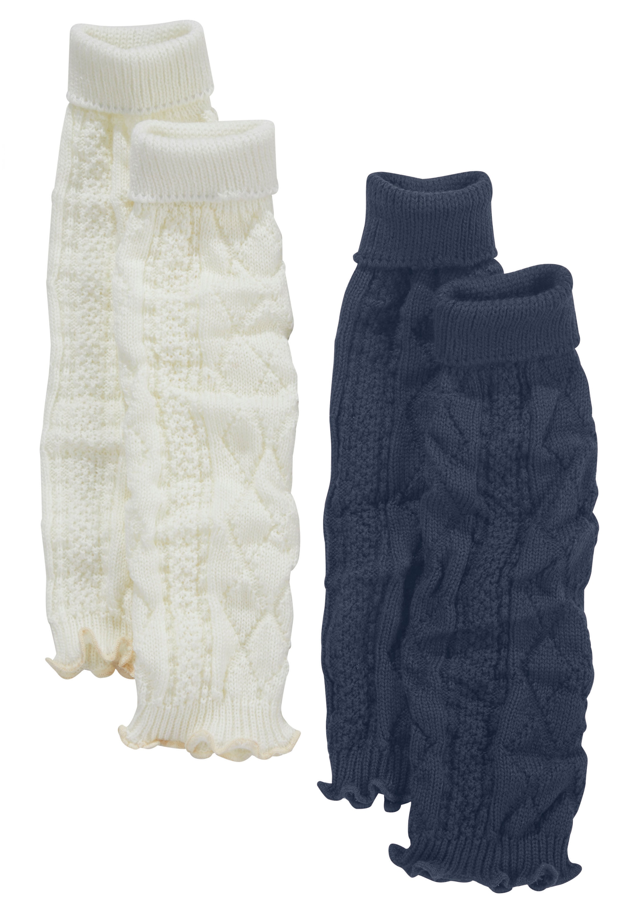 Lavana Stulpensocken Packung, 2 Stk. tlg. mit Zopfstrickmuster