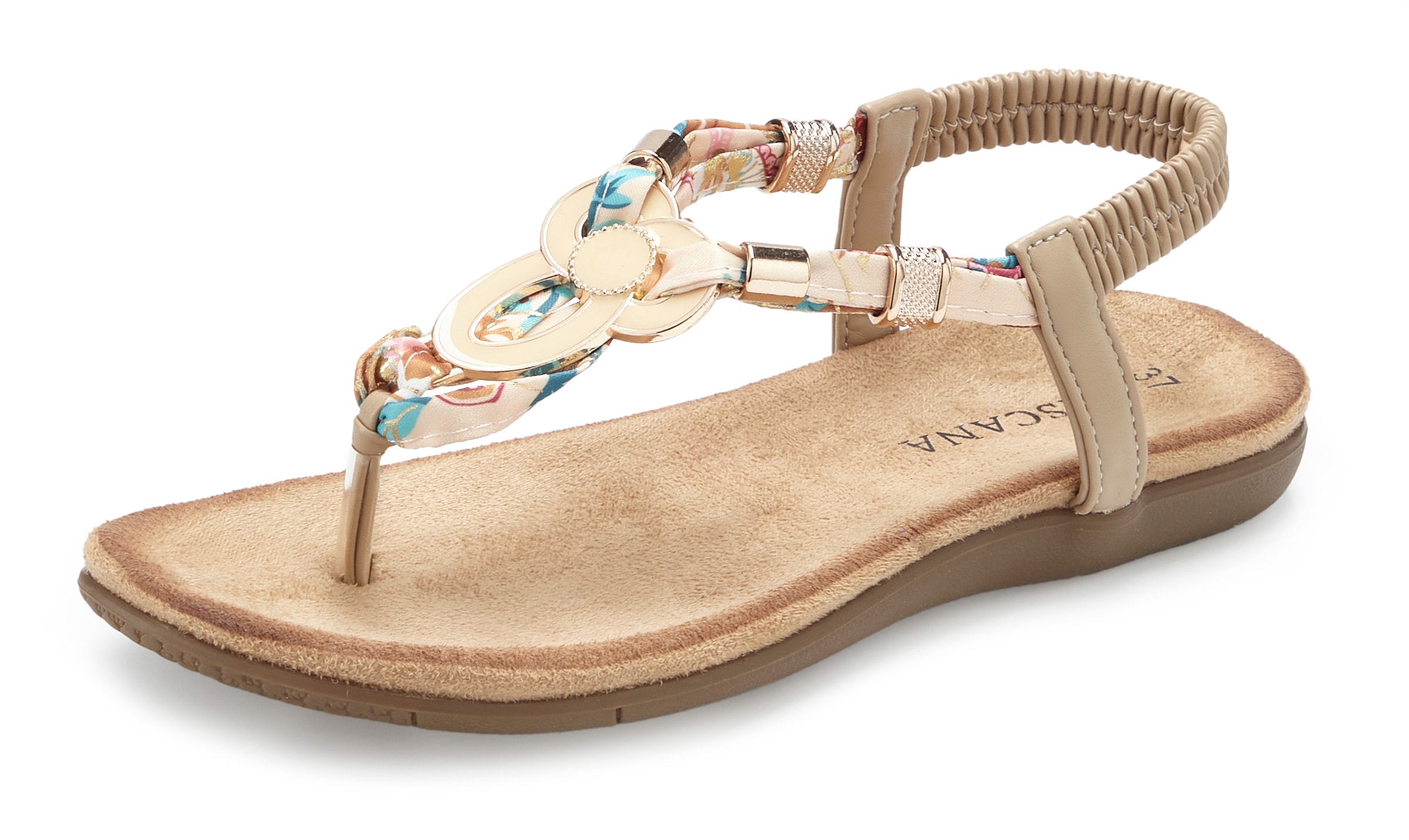 LASCANA Séparateur d'orteils »Sommerschuh, offener Schuh, Sandalette,«  Sandale, Pantolette mit Stretcheinsatz