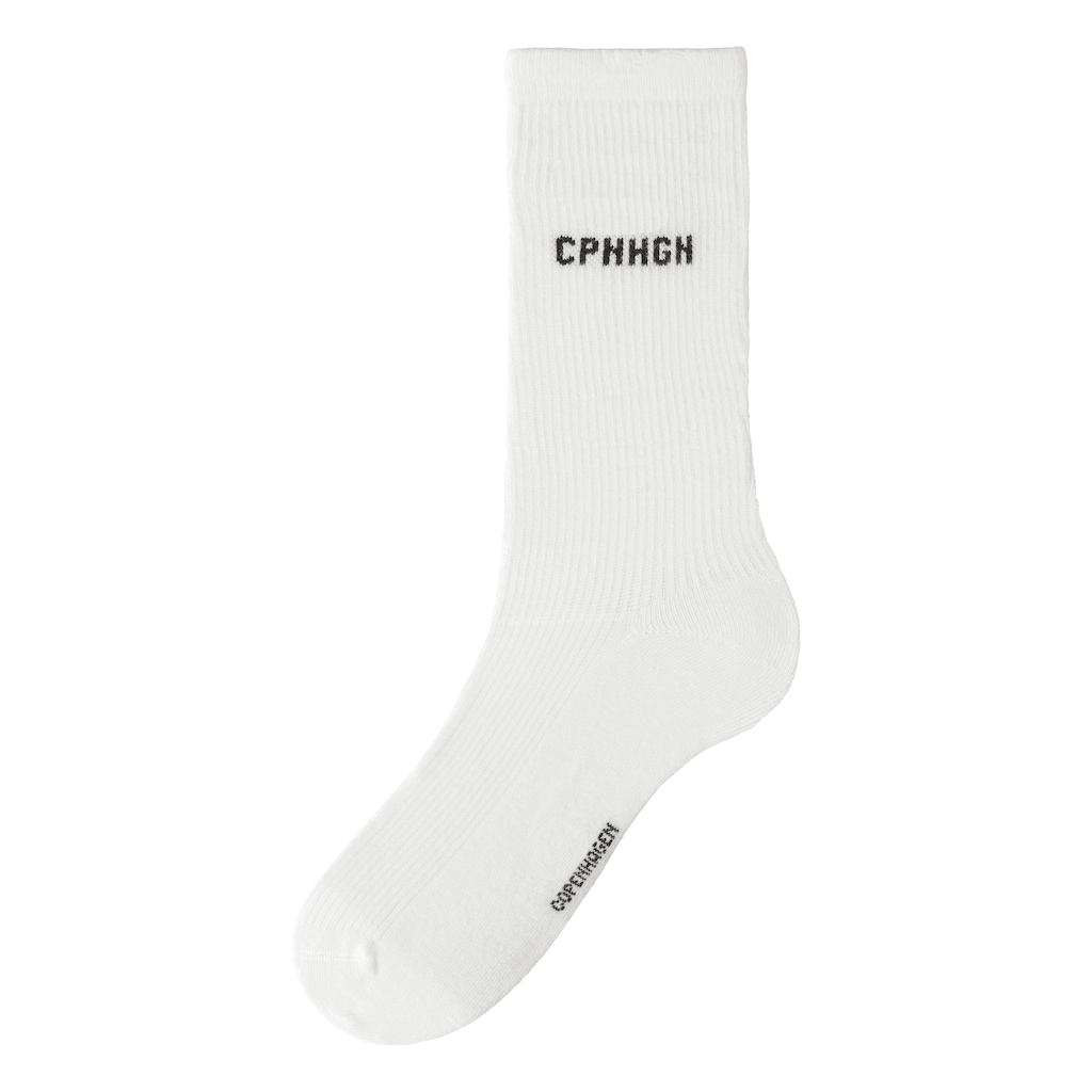 Copenhagen Studios Basicsocken, (Packung, 3 Paar), mit Rippstruktur und Stickerei