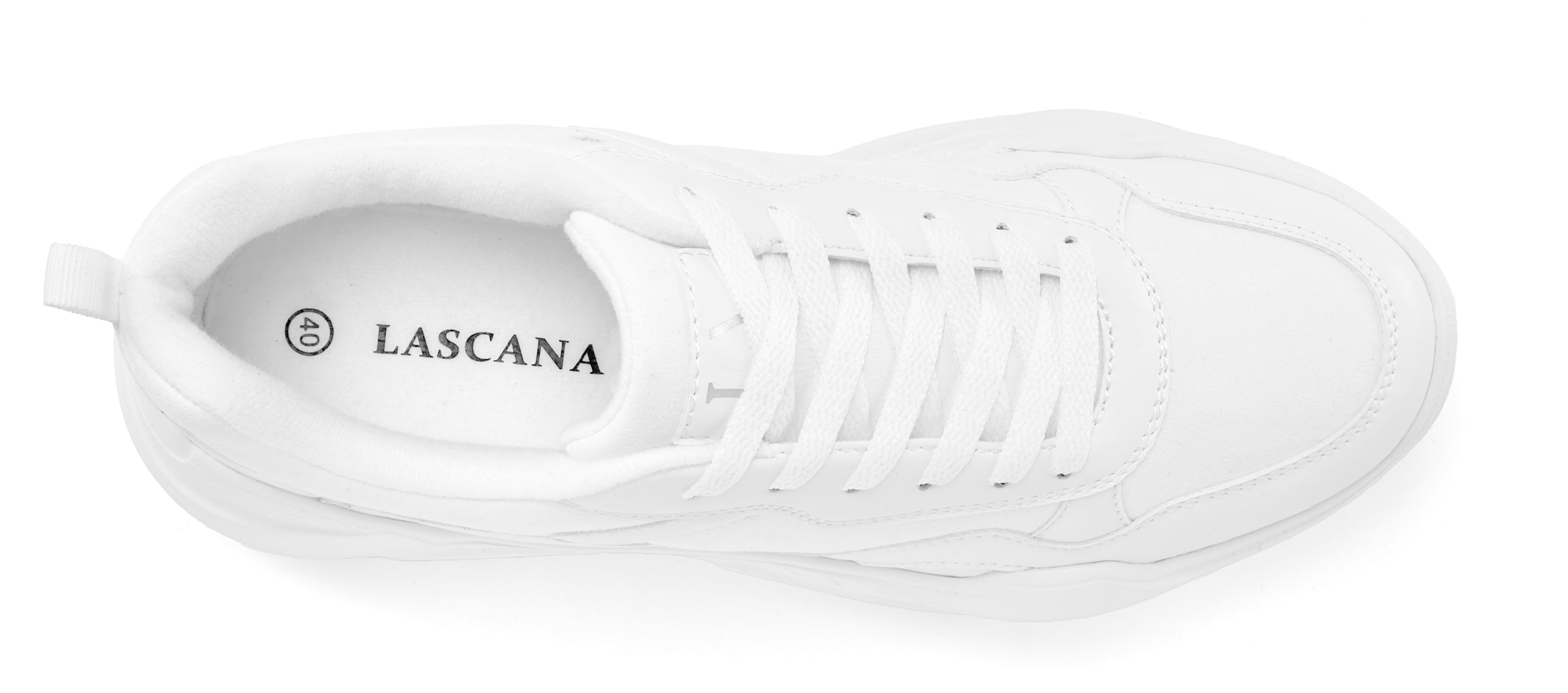 LASCANA Sneaker, Halbschuh, Sportschuh, leichte Chunky Sohle, weiche Innensohle VEGAN