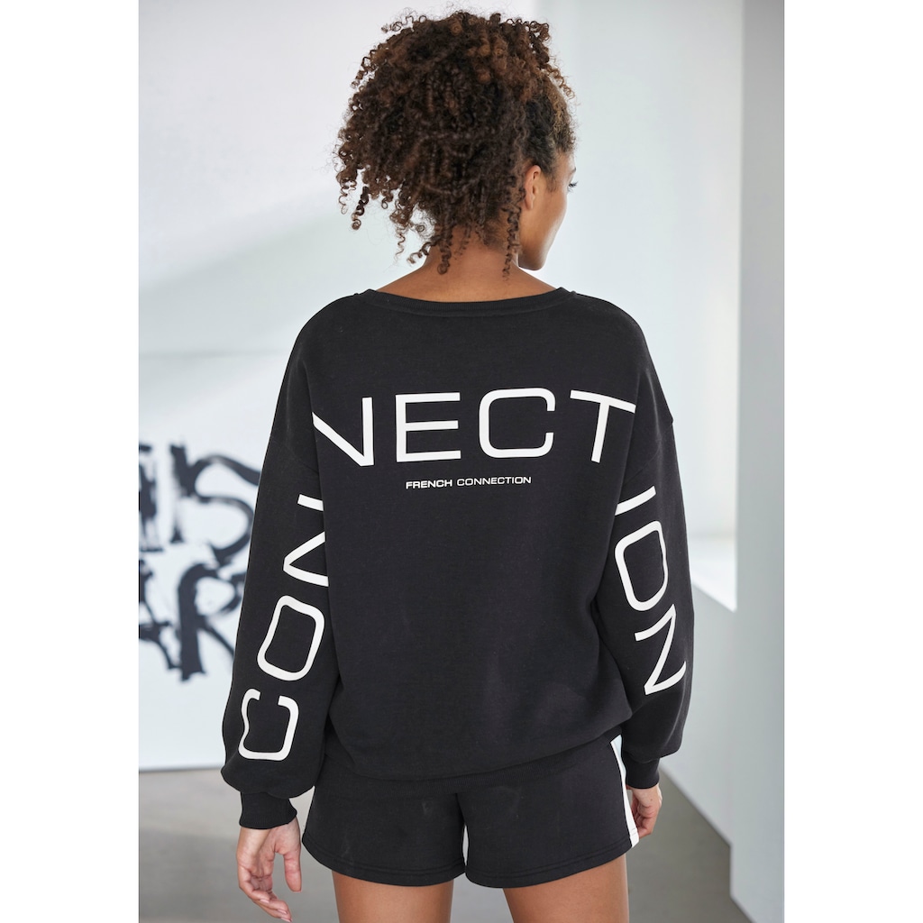 French Connection Sweatshirt, mit Schriftzug auf dem Rücken