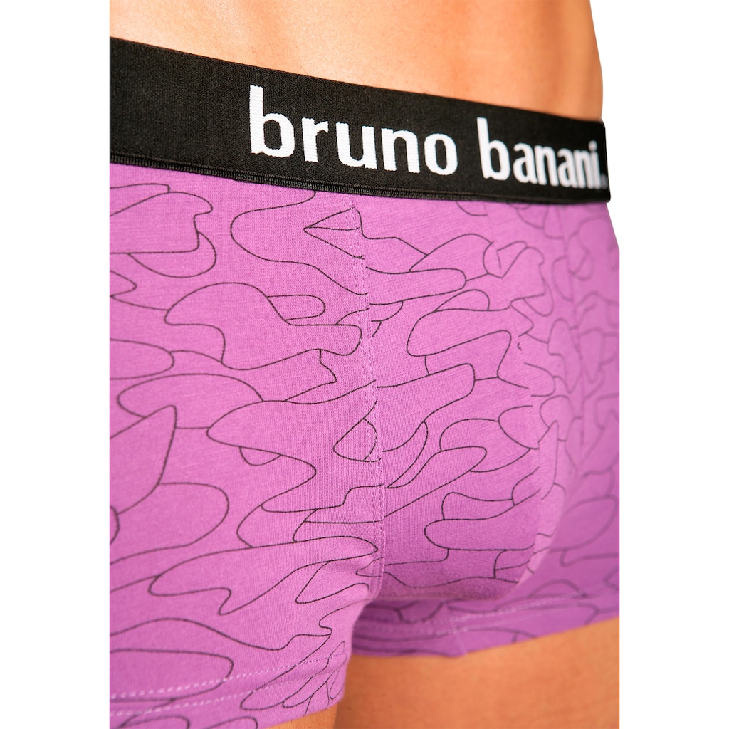 Bruno Banani Hipster, (Packung, 4 St.), knapp sitzende Boxershorts in uni oder gemustert aus Baumwollmischung