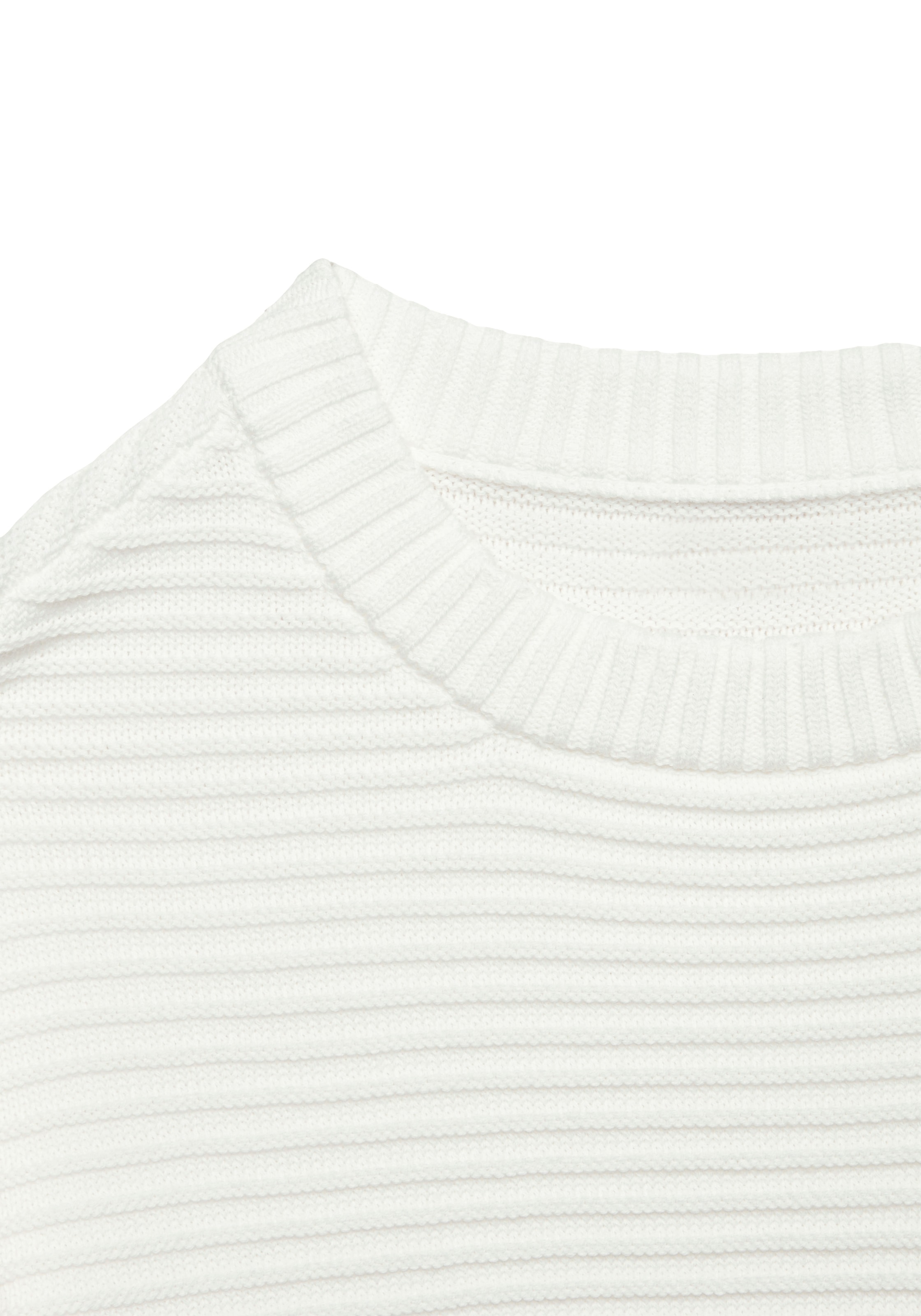 Vivance Strickpullover »aus reiner Baumwolle mit Rippstrickmuster« Rundhalspullover aus Rippstrick, langärmeliger Pullover, Baumwolle