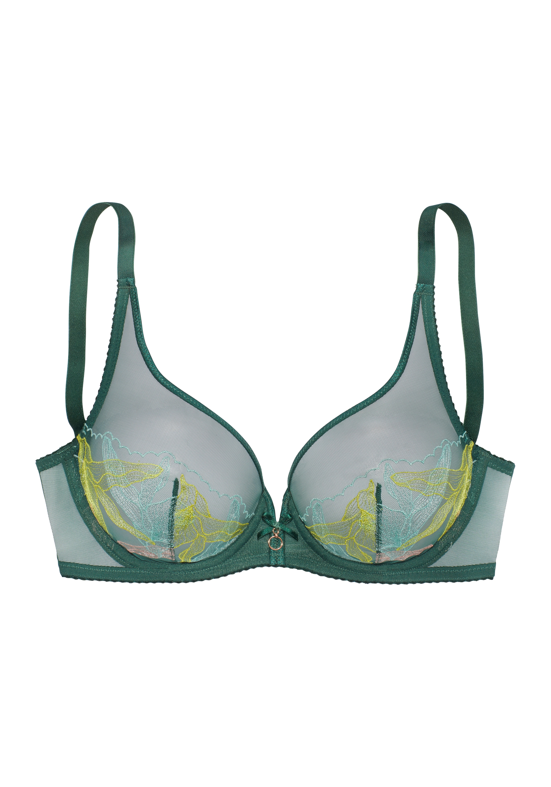 LASCANA Bügel-BH, mit hauchzarter Stickerei, transparente Unterwäsche