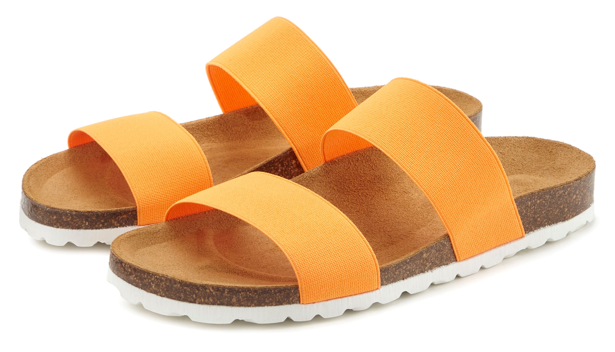 Vivance Pantolette »Sandale, Mule, offener Schuh,«, mit komfortablem Korkfussbett und elastischen Riemen