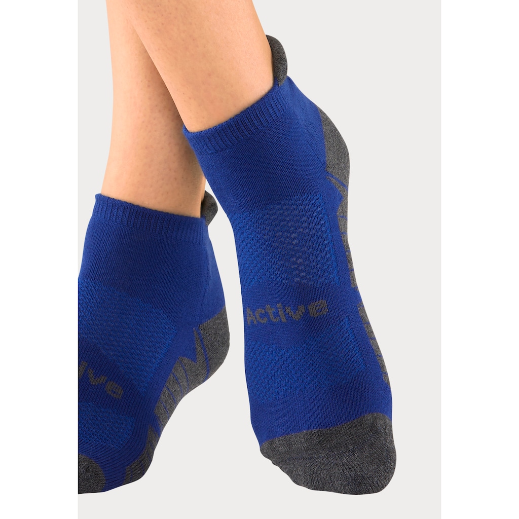 LASCANA ACTIVE Sneakersocken, (Packung, 6 Paar), mit weicher Frotteesohle