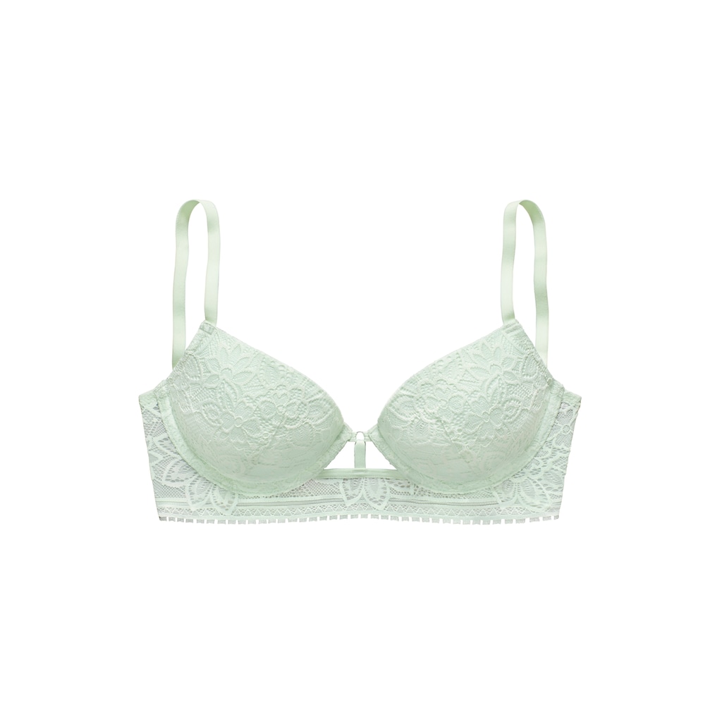 LASCANA Push-up-BH, mit Bügel aus floraler Jacquardspitze, sexy Dessous