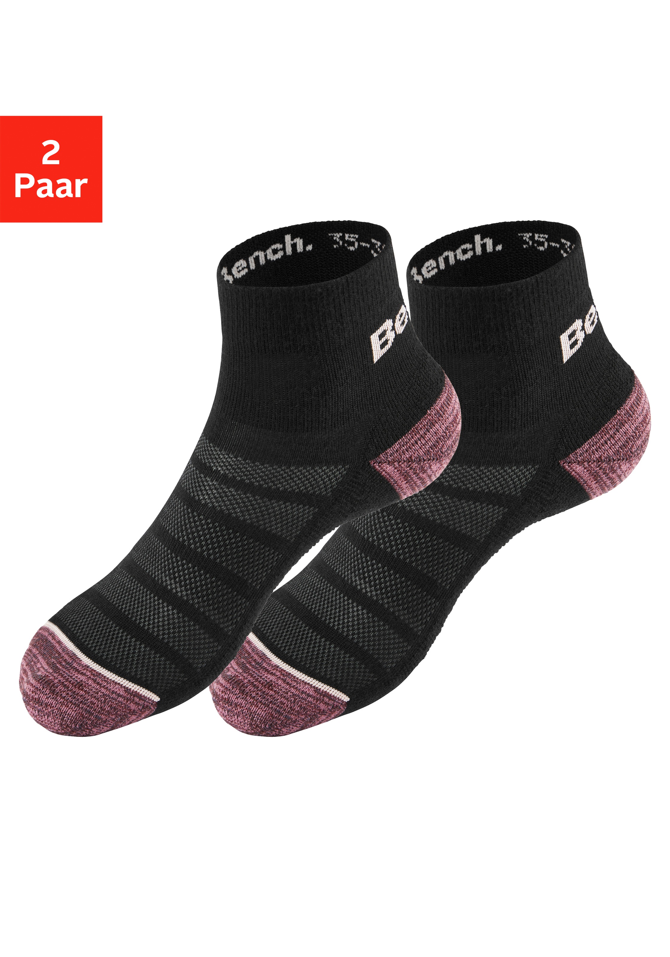 Bench. Wandersocken Packung, 2 Paar tlg. Wollsocken aus flauschigem Material mit 51% Wolle