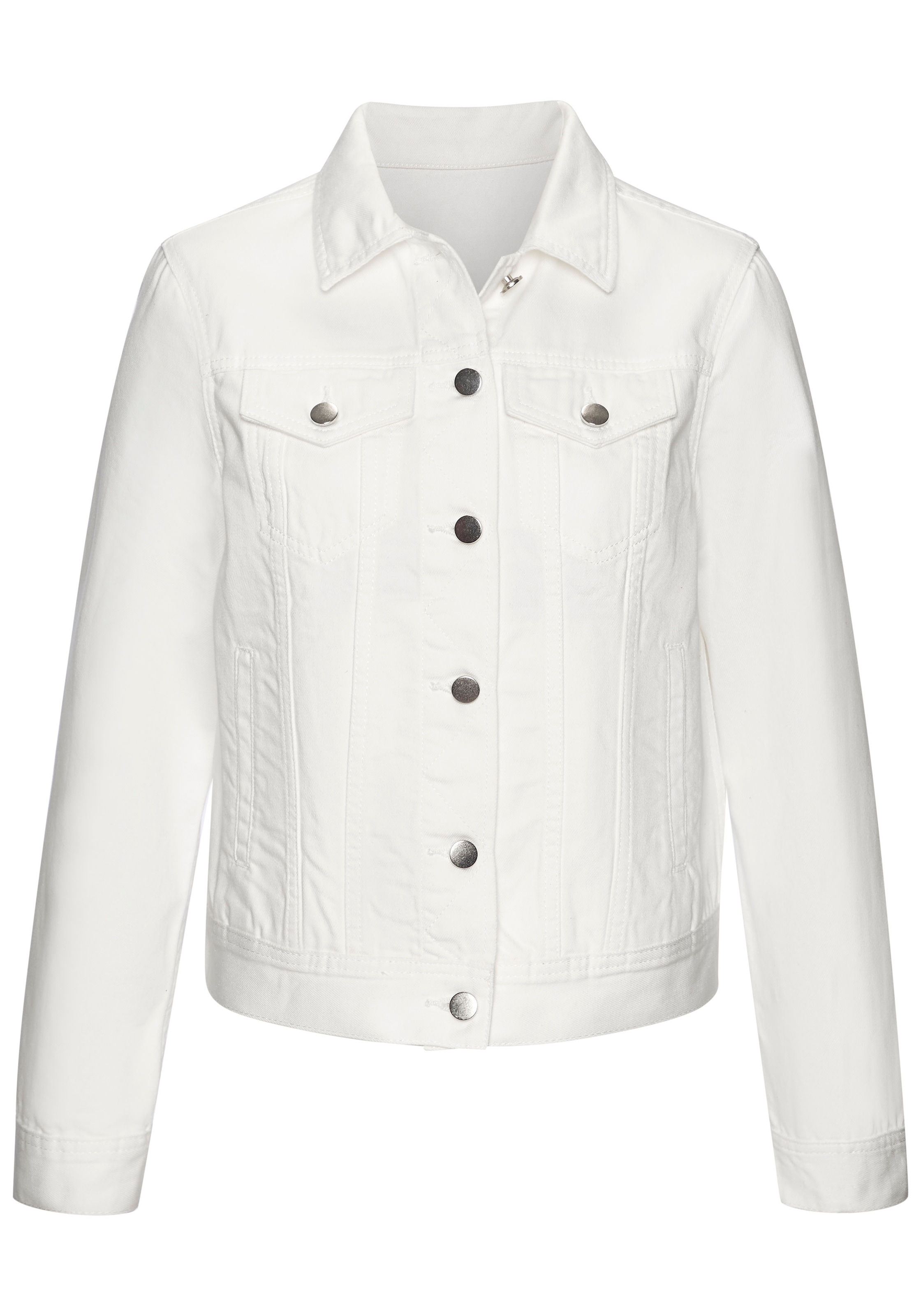 LASCANA Jeansjacke mit zwei Pattentaschen, Denimjacke aus Baumwolle, Sommerjacke