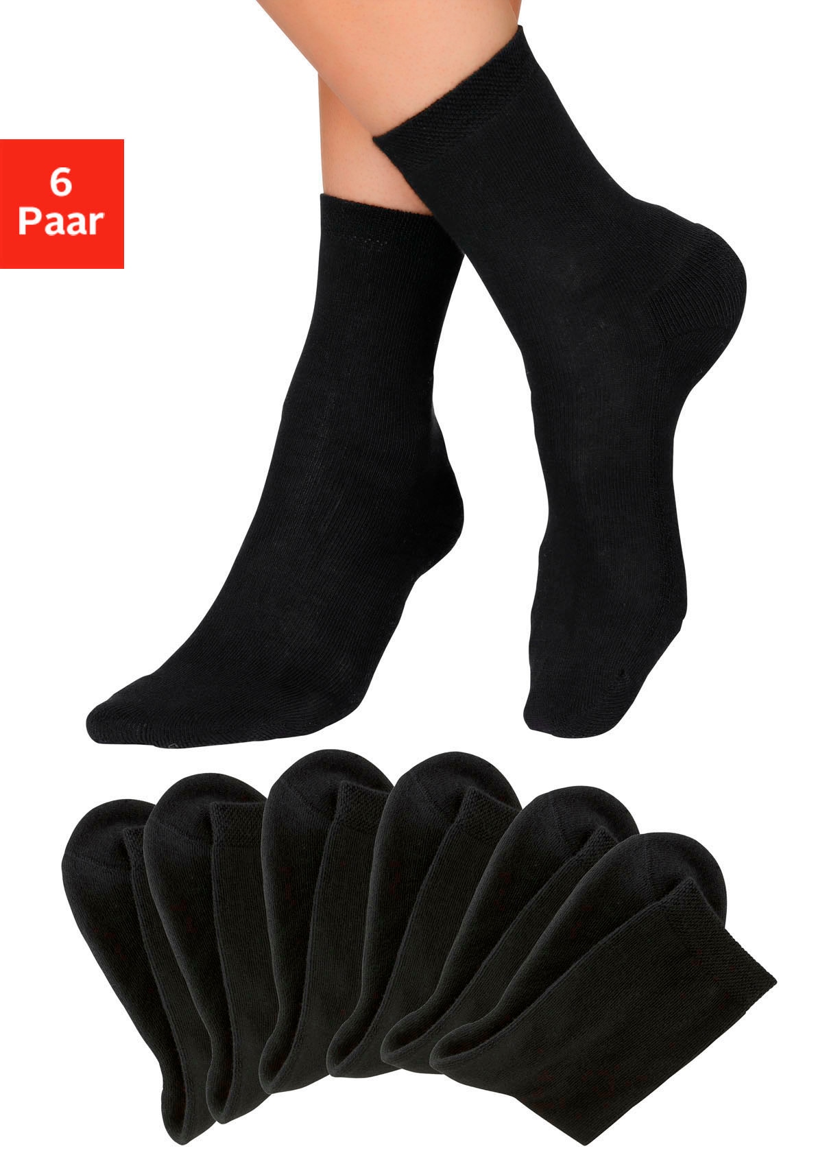 H.I.S Socken Packung, 6 Stk. tlg. mit bequemem Frottee