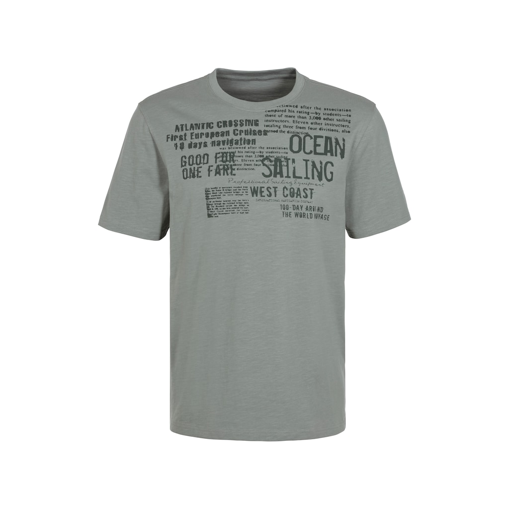 John Devin T-Shirt »mit Print«, Regular-Fit, aus Slub-Qualität, mit Print