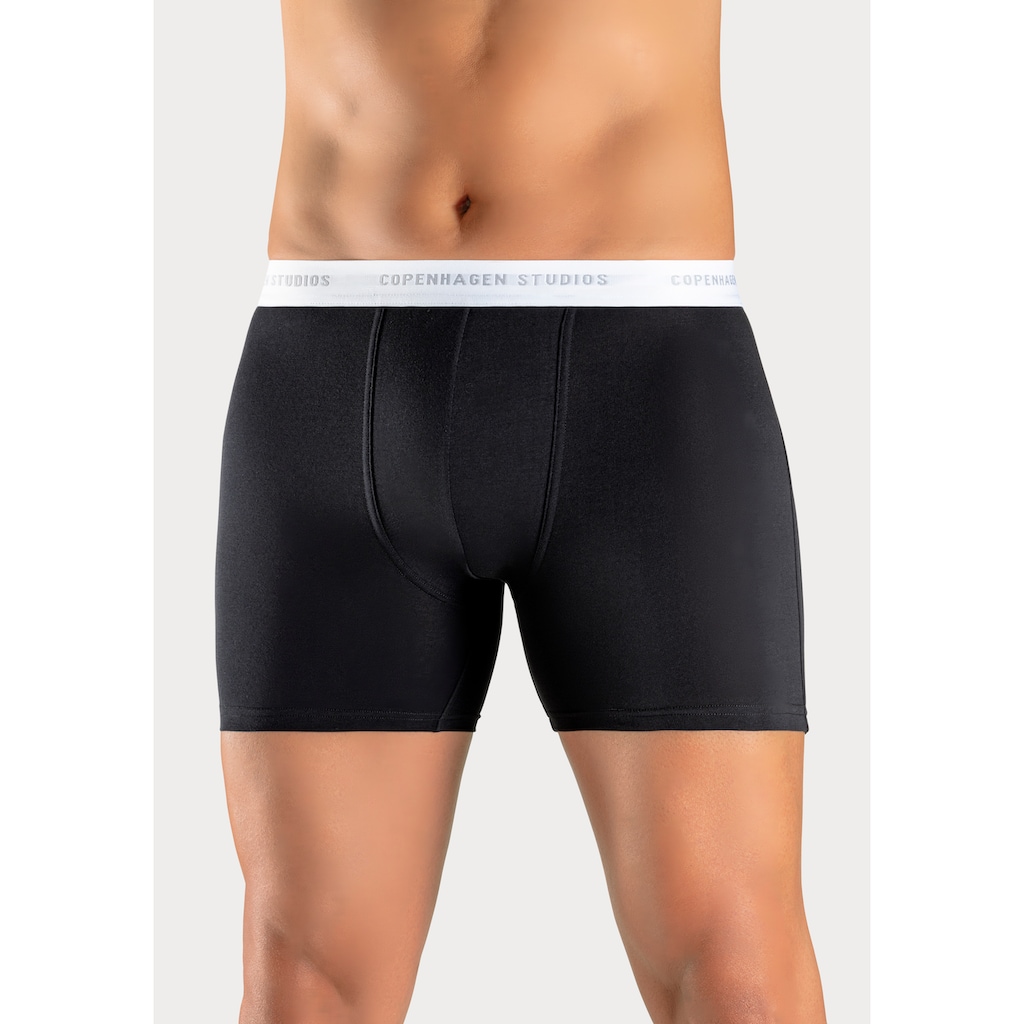 Copenhagen Studios Boxer »Boxershorts für Herren«, (Packung, 3 St., 3er-Pack), mit längerem Bein und Logobund
