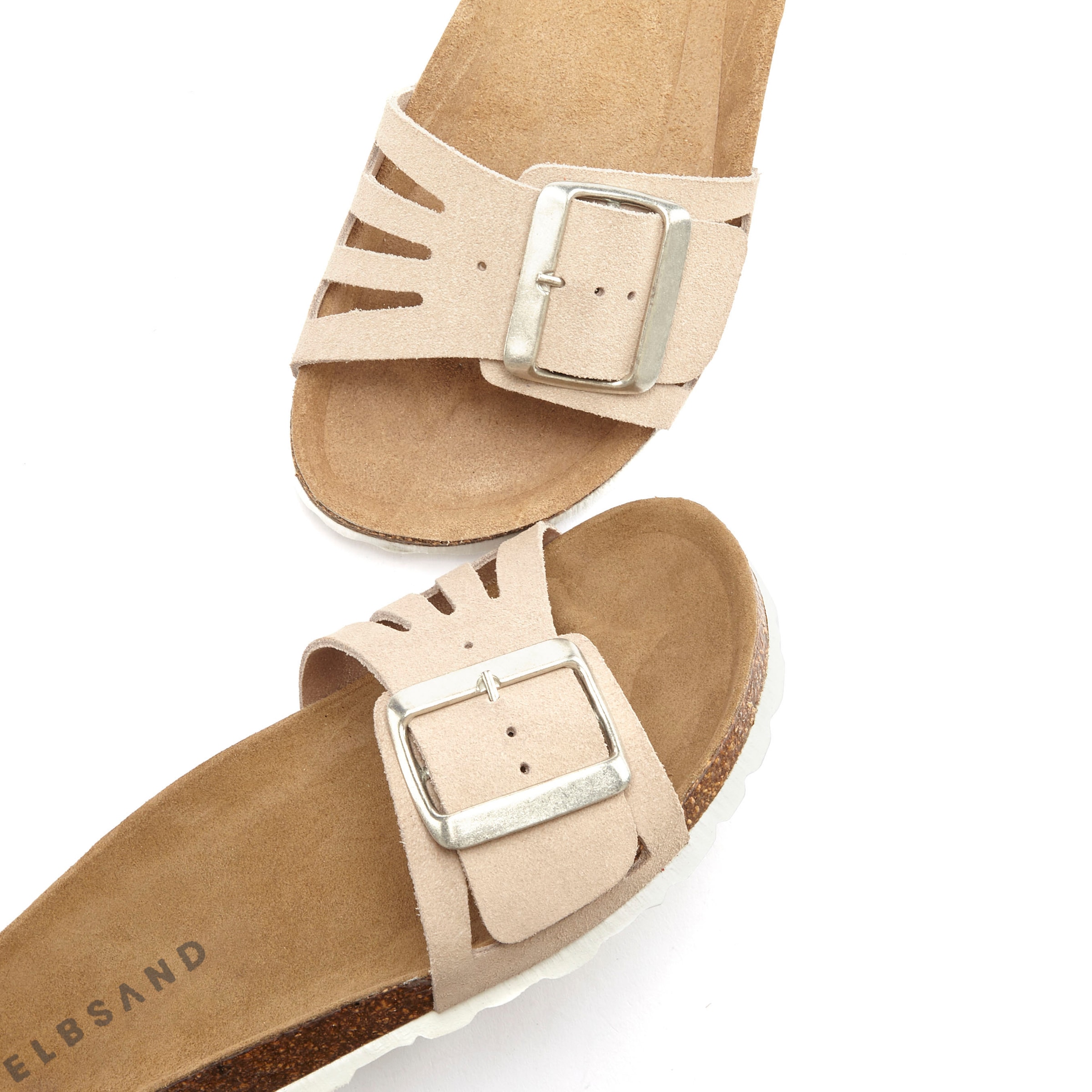 Elbsand Pantolette »Mule, Sandale, offener Schuh,«, aus hochwertigem Leder mit weichem Komfortkorkfussbett