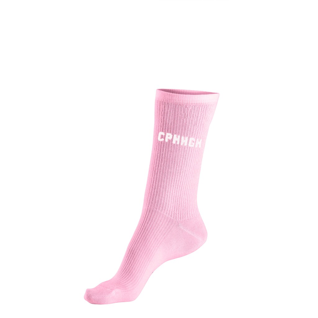 Copenhagen Studios Basicsocken, (Packung, 3 Paar), mit Rippstruktur und Stickerei