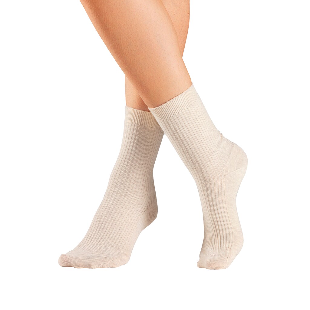 Lavana Basicsocken, (Packung, 5 Paar), mit feiner Rippe