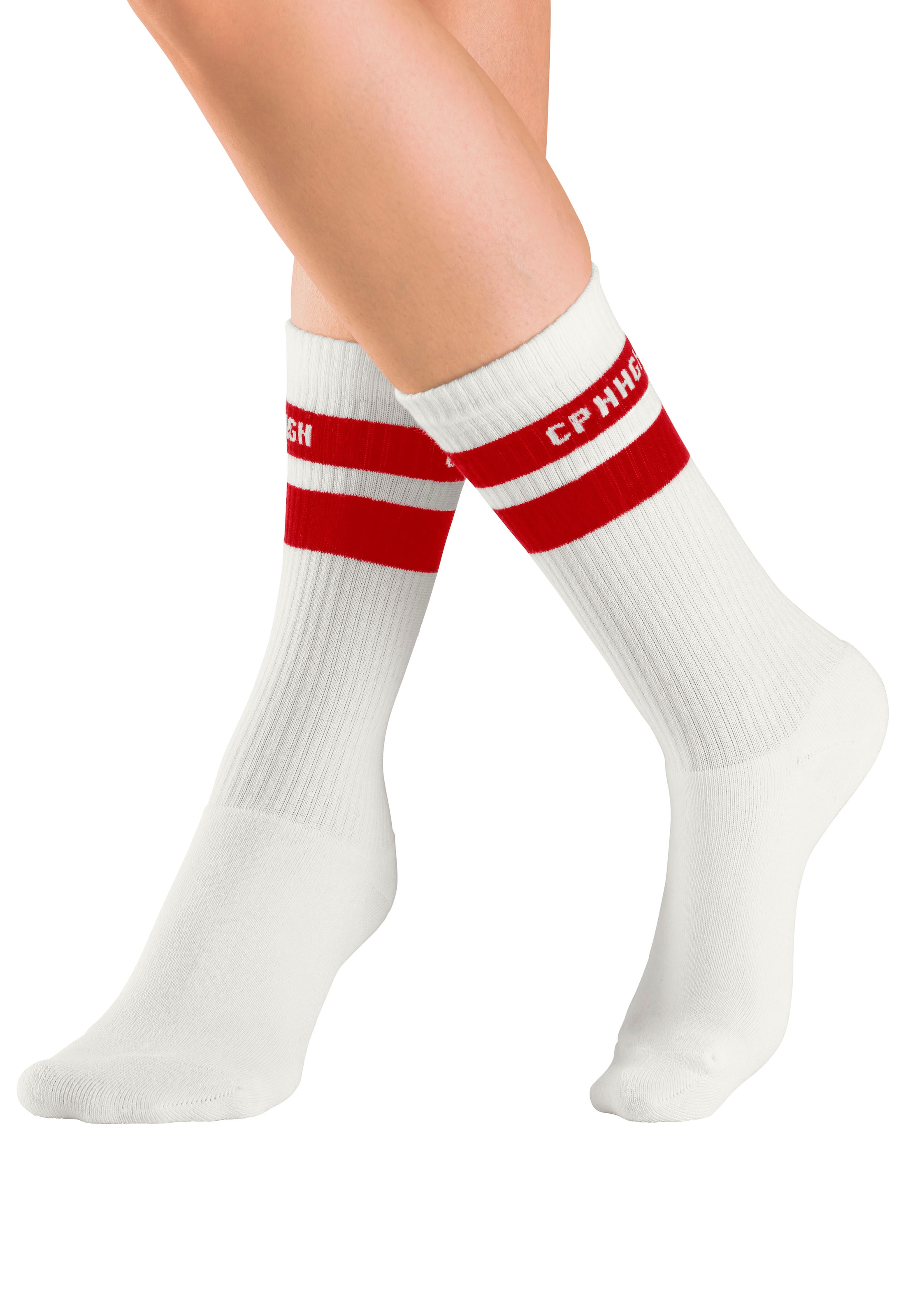 Copenhagen Studios Tennissocken, (Packung, 3 Paar), mit Streifendesign und Vollfrottee